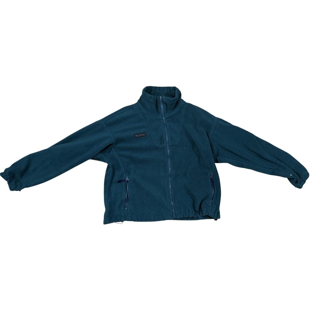 Vintage Columbia Jacket  Women’s XL Full Zip Fleece Teal Green Made in USA